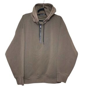 Jil Sander +J X Uniqlo Brown Hoodie Sweater Jacket XL Zip Relaxed Fit Sweatshirt